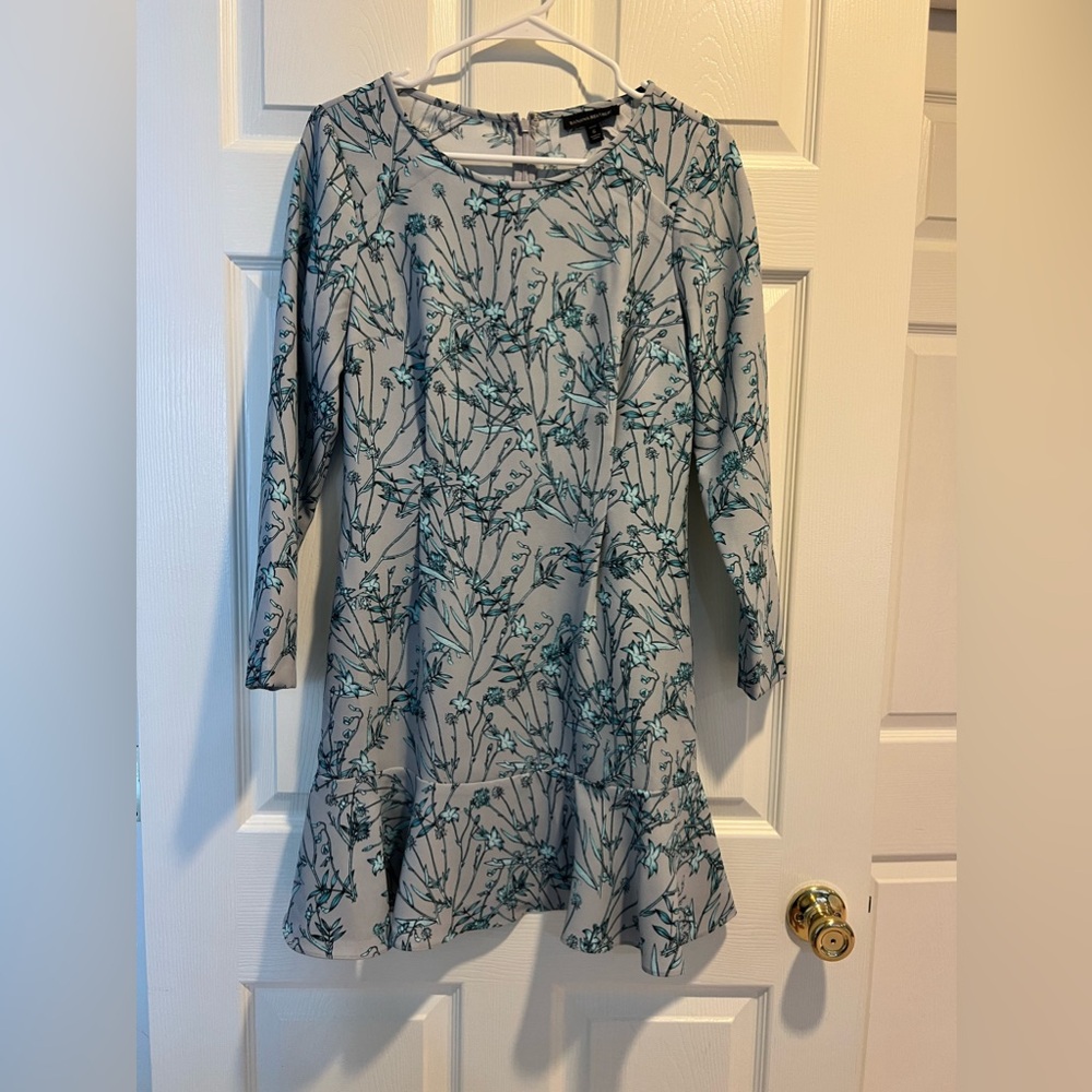 Banana Republic Long Sleeve Lavender Floral Mini Dress Size 6P